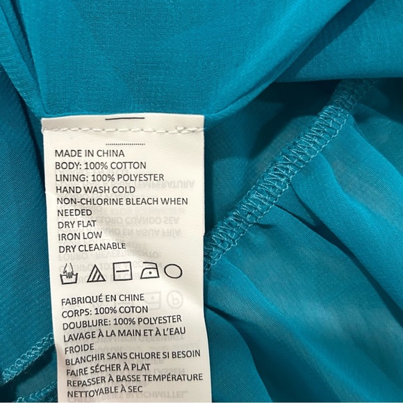 NWT Prana Ellery Blue V Neck Crocheted Long Sleeve Layered Sweater Top Size M - Picture 5 of 8